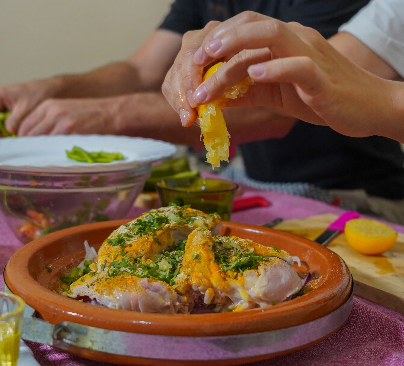 COOKING MOROCCAN CHICKEN TAJINE IN ESSAOUIRA